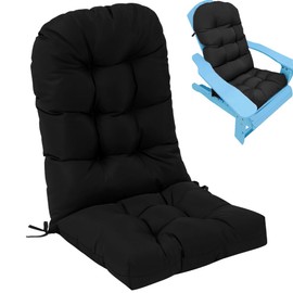 Gfgift Waterproof Adirondack Chair Cushion,44inch Rocking Chair Cushion,High Back Patio Cushions Indoor and Outdoor Furniture Chair Cushions Pads with Ties (Sky Blue)