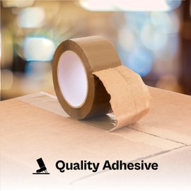SHIELD TAPE Packing Tape, 2.83 Inch x 110 Yards, 24 Rolls, Brown, 2.0 Mil, 3 Inch Core, Packaging Tape for Dispenser Refill, Moving, Storage, Shipping