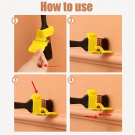 Unbranded Handheld Paint Edger Roller Set Synthetic Bristle Indoor Outdoor Wall Painting