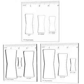 inBovoga 3 Pcs Router Templates for Woodworking, 4 * 3.92 Inch Bowtie Router Jig Kit, Butterfly Inlay Template Decorative