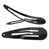 HFZRZFH 50 Pieces Black Metal Snap Hair Clips,No Slip Metal