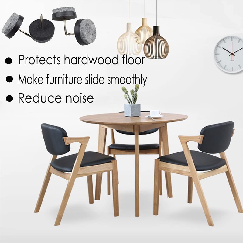 40pcs Round Heavy Duty Nail-on Felt Pad for Furniture Chair