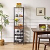 IBUYKE Wine Rack Freestanding Floor, Bar Cabinet for Liquor and
