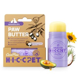HICC PET Bálsamo para Patas y Nariz de Perros y Gatos - Crema Hidratante para Almohadillas Resecas - 100% Natural, Seguro para Lamer y Reparador (1.06