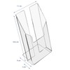 HMF 469600 Acrylic Brochure Holder, Various Sizes, Transparent