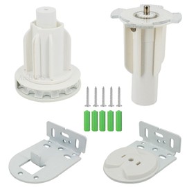 AcbbMNS 38mm Roller Blind Fittings Replacement Repair Kit, 2Pcs Roller Shade Clutch with 2Pcs Metal Roller Blind Bracket and Screws Expansion Plug, White (4pcs kit)