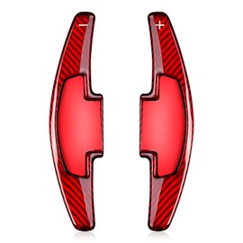 [T-carbon] Honda Paddle Shift Cover Real Carbon Shift Paddle Extension for Honda Accord Sport Acura TLX 2018-2020 Accessories for Civic CR-V (Red)