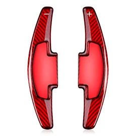 [T-carbon] Honda Paddle Shift Cover Real Carbon Shift Paddle Extension for Honda Accord Sport Acura TLX 2018-2020 Accessories for Civic CR-V (Red)