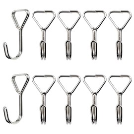 Gotetiso Pack of 10 Spiral Hooks S Hooks Rings Expander Hooks with Eyelet Universal Hooks for Expander Rope Metal Hooks Tie Down Straps Hooks Tarpaulin Tensioner Stainless Steel Hooks Tarpaulin Hooks