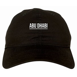 Kings Of NY City of Abu Dhabi UAE Simple Underline 6 Panel Dad Hat Cap Black