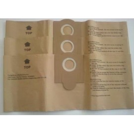 For Fein Replacement Fein 3 Turbo-I 913038K01 Disposable Paper Bags Turbo I Models, Ge...