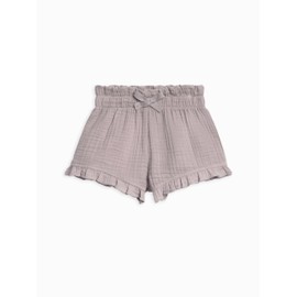 Colored Organics Baby and Kids Unisex Organic Cotton Shorts - Lilla Muslin Ruffle 3T