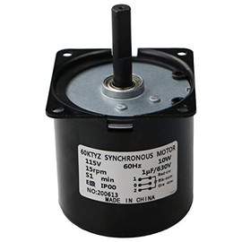 15RPM AC Motor 10Kg.cm Synchronous Gear Motor CW/CCW Control Dual Bearing 115V 60Hz 10W 60KTYZ