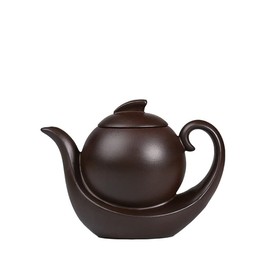 Slowtee Handmade Purple Clay Teapot, Traditional Chinese Kungfu Zisha Tea Kettle for Tea Table, Tea Ware Accessories for Enjoying Tea Ceremony, 15cm x 12cm(5.9in x 4.7in)