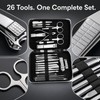 26-Piece Manicure Set for Nail and Cuticle Care – Stainless