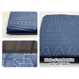 Hitopin Portable Muslim Prayer Rug, Soft Muslim Prayer Mat, Ramadan Portable Travel Prayer Mat, Muslim Prayer Carpet, Islamic Prayer Mat for Muslim Women&Men, Soft Luxury, for Muslim Prayer-Dark Blue