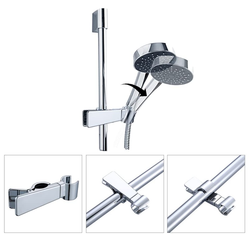 Adjustable Shower Head Holder for Slide Bar,Universal 20-25MM O.D, Rail