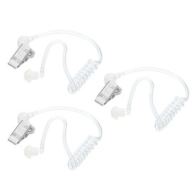 JIANGBINGREN 3 Pack Ear Piece Headset Earpiece, Agent Secret Earpiece Costume Prop, Replacement Acoustic Tube for 2-Way Radio Audio Headsets