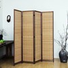 Loomveil 4 Panel Bamboo Room Divider - 5.6 ft Tall