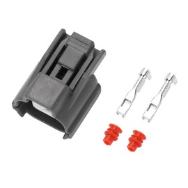 Hihaha Cable Horn Rear Door Lock Motor Connector Plug for Honda/Inner Female Wire Terminal Connector/Waterproof Plastic 2mm Series / 1 Set Black 2 Pin