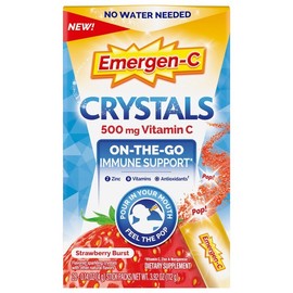 Emergen-C Crystals 500 mg Vitamin C Stick Packs Strawberry Burst 28 EA