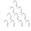 LJY 10-Pack Polished Metal Clip Type Hanging Hooks, Holds up