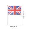 Toyvian Union Jack Small Flags: 50pcs Hand Waving Flags, Polyester