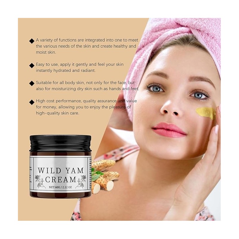 WAYAOFEI Organic Wild Yam Cream for Hormone Balance, Organic Concentra