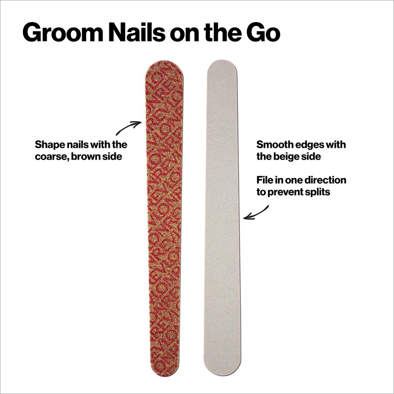 Revlon Compact Nail File, Dual Sided Manicure Tool, Smooths &