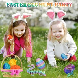 phxdance 3D Printed Dragon Egg, Dragon Egg with Dragon, Mysterious Dragon Toy, Movable Dragon, Dragon Toy for Easter Decoration (Rainbow Colours)