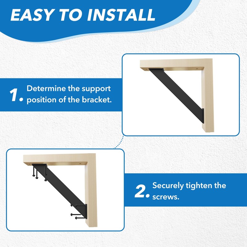 Set of 8 Heavy Duty 45 Degree Angle Brackets, 4x4