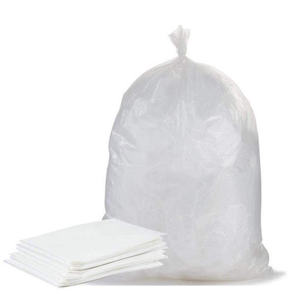 Plasticplace 12-16 Gallon Trash Bags │ 1.0 Mil │ Clear Tall Garbage Can Liners │ 24" x 31" (250 Case)
