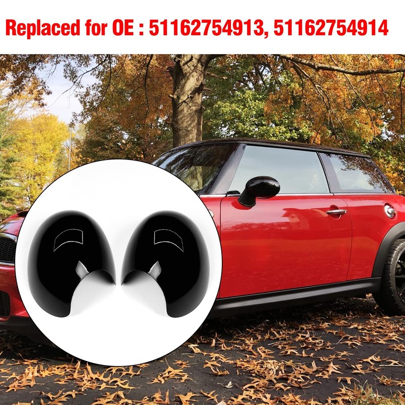 Adzfel 2PCS Compatible with MINI Cooper Mirror Cover R55 R56