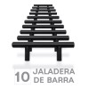 Herrajes Guerrero Jaladera En Barra 15.6 Cm Acero Inox Negro