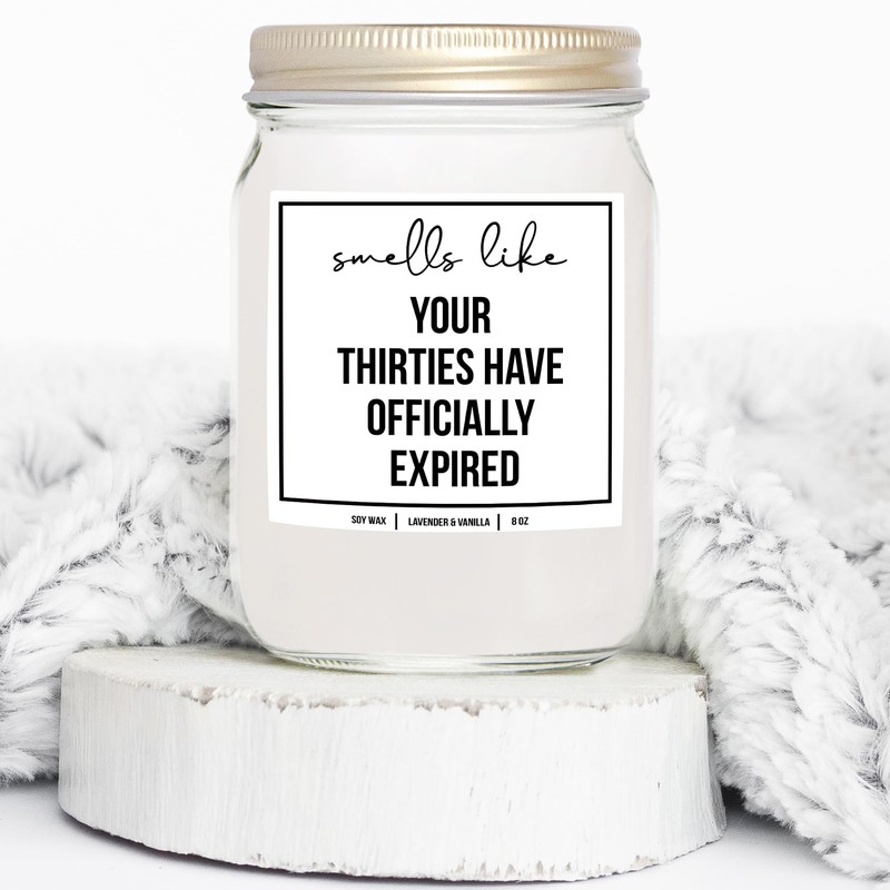 YouNique Designs 40th Birthday Candle 8oz - 40th Birthday Gifts