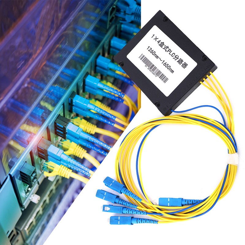 PLC Fiber Splitter Single Mode Low Insertion Loss 1X4 SC/UPC
