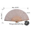 Salutto Hand Fan with Beautiful Fabric Printed (Coffee)