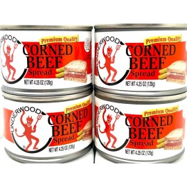 Underwood Premium Quality Corned Beef Spread 4.25 oz (Pack of 4)~Exp 3/24/2027