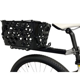 Bike Basket Quick Release Rear Kit - Quick release seatpost Rack and Bungee Net