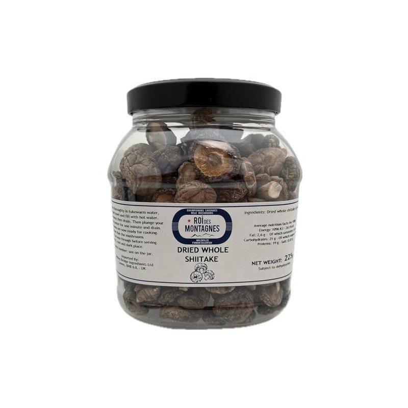 Roi des montagnes Dried Whole Shiitakes 225g