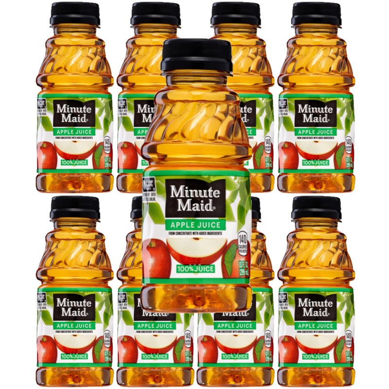 Minute Maid Fruit Juice, 10oz Bottles, Pack of 8 (Apple