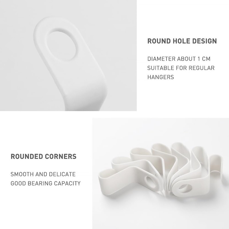 BOUMVID Clothes Hanger Connector Hooks, 20 Pcs Coat Hangers Hooks