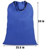 SANFERGE Cotton Canvas Laundry Bag with Handles & Drawstring Straps,