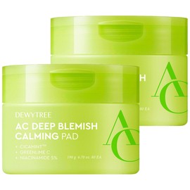 Deweytree AC Deep Trace Calming Blemish Pad 190g, 80 sheets, 2 pcs / 듀이트리 에이씨 딥 흔적 진정 잡티 패드 190g, 80매입, 2개