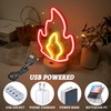 AurGun Fire Flame Neon Sign with Base, LED Fire Neon