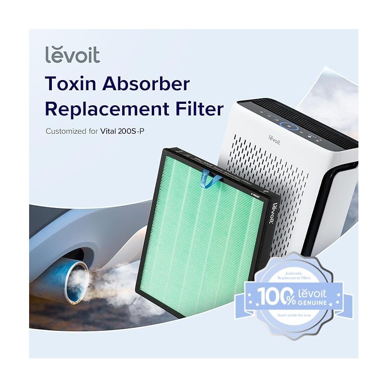 LEVOIT Genuine Vital 200S-P Air Purifier Toxin Absorber Replacement Filter,