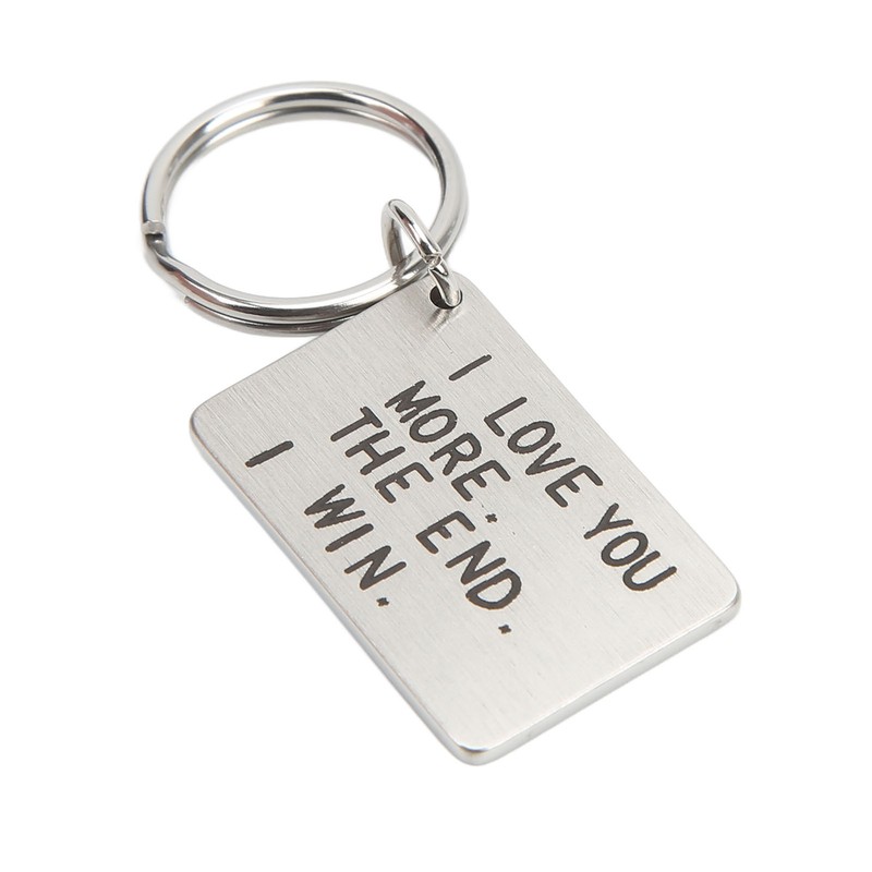 Birthday Keychain Stainless Steel I Love You More The End