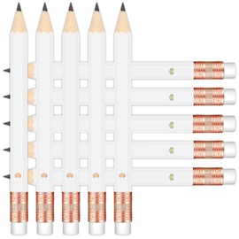 Vusnud 50Pcs - Bridal Shower Sharpened Half Pencils with Erasers, Pre-sharpened Pencils for Bridal Shower & Wedding Games, 4 Inches (Heart - White)