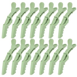 Ondder 14 Pcs Green Alligator Hair Clips for Styling Sectioning Larger Salon Pro Hair Clips for Barber Coloring Cutting Big Alligator Salon Clips for Hair Styling Accessories for Women Men