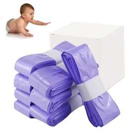 8-Pieces Nappy Bin Refills, Biodegradable Nappy Bags Scented, Smellproof Nappy Sacks Compatible with Various Refill Cassettes, Capacity of 290 Nappies(Purple)